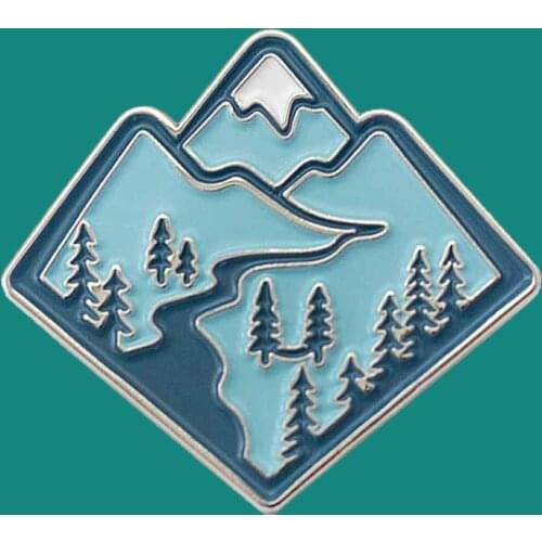 Creativity Snow Mountain Lapel Enamel Pins Brooch Collecting Metal Badges Men Women Backpack Collar Fashion Jewelry Gifts Adorn