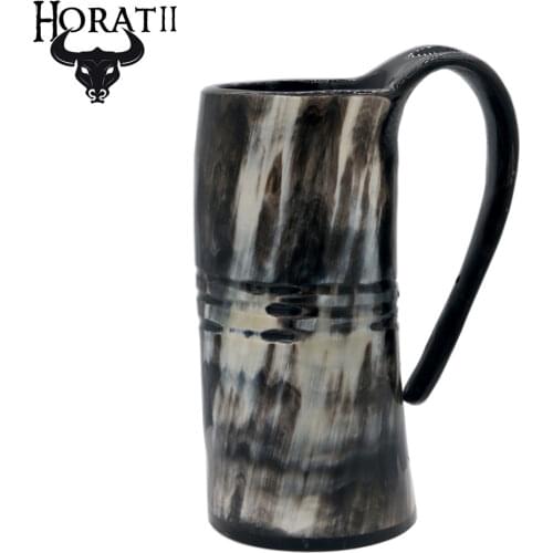Natural Handmade Ox Horn Mugs Viking Drinking Tankards Beer Cup