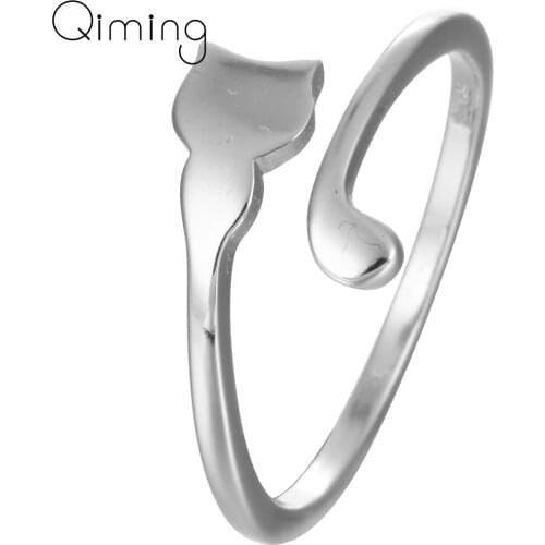 Fashion Jewelry Animal Cat Ring Young Girl Women Matte Plain Adjustable fashionBague Femme Accessories Rings