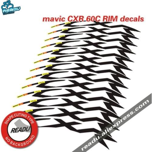 MAVIC CXR 60c bike stickers road bike wheelset decals 60mm rim depth carbon rim stickers
