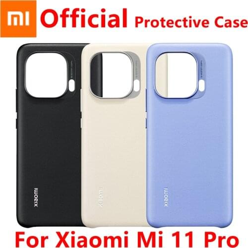Original Xiaomi MI 11 Pro Case leather imitation protective shell Hard Cover Delicate touch For Xiaomi Mi 11 Pro