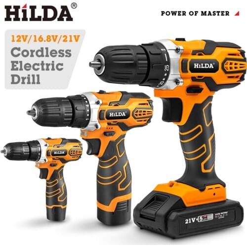 Portable Impact Cordless Drill 25NM Torque Electric Screwdriver Hand Drill with Lithium Battery Wireless Power Tools