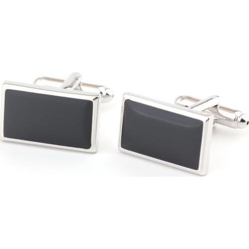 Rectangular black lacquer that bake cufflinks shirts cufflinks cuff factory direct sale free shipping