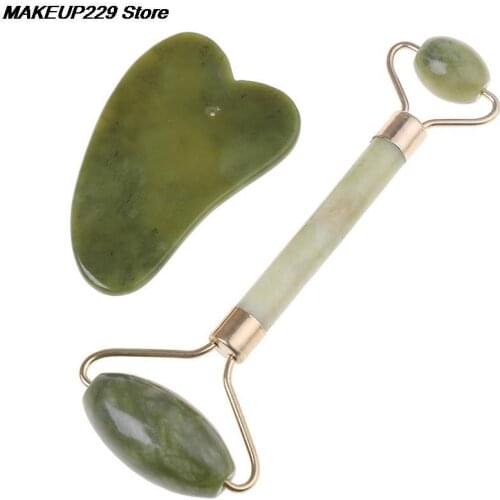 Facial Roller Natural Jade Quartz Face Jade Stone Roller Beauty Massage Tool Face Lift Massager