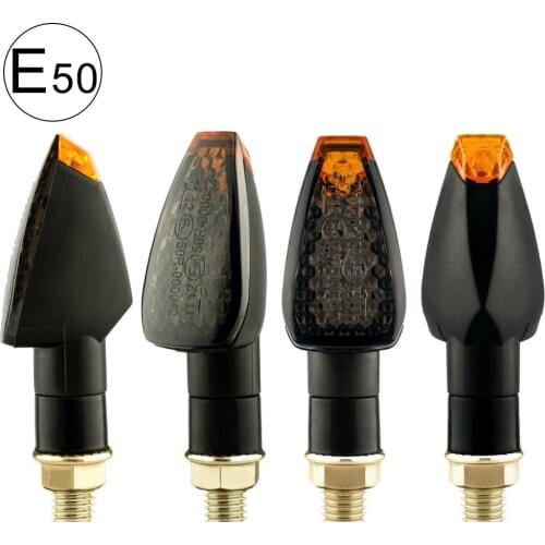 Motorcycle Turn Signals Approved E50 Mark Turn Signal Light 14LED Turn Signal Indicator Amber Light Blinker 12V/24V M10 E-mark