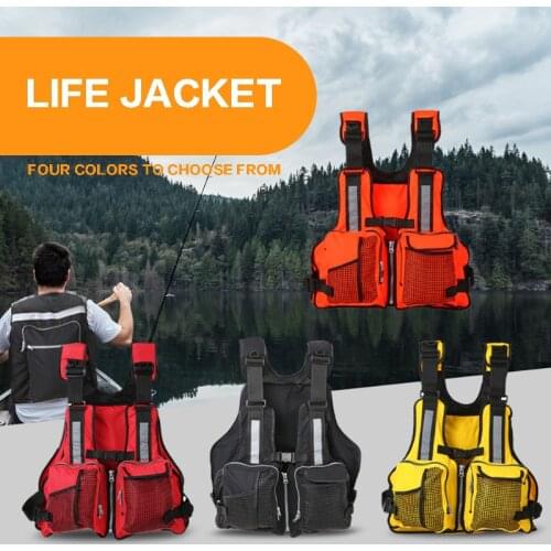 Adjustable Buoyancy Aid Sailing Kayak Canoe Fishing Reflective Adult Life Vest Jacket Outdoor Fishing Drifting Life Jacket