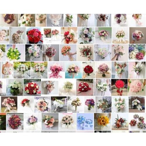 Customized wedding gift Wedding Bouquet Flowers Marriage Accessories Small Bridal Bouquets Silk Roses Wedding Bouquets for Bride