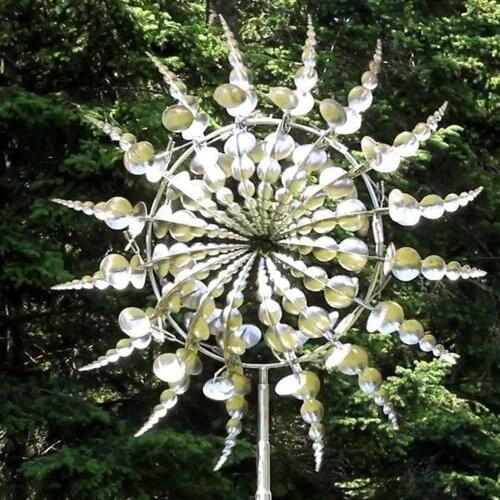 Windmill Unique Magical Metal Windmill Outdoor Wind Spinners Wind Catchers Yard Metal Garden Decoration Dropshipping