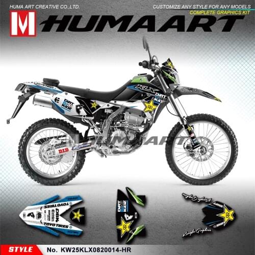HUMAART Vinyl Decals Custom Stickers for KLX 250 S D-Tracker X Final Edition 2008 2009 2010 2011 2012 2013 to 2020