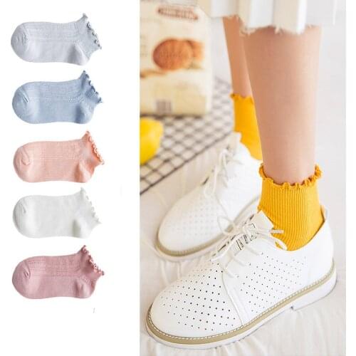 Women Autumn and spring Comfortable Solid Bamboo fiber Socks Women Socks decorative border High Quality New Fashion 2019