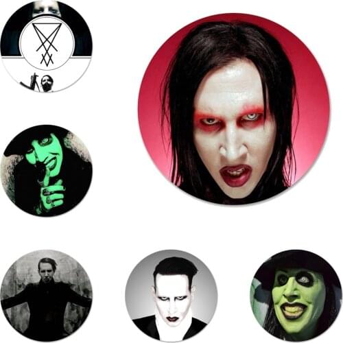 New Arrival 58mm Marilyn Manson Badge Brooch Pin Accessories For Clothes Backpack Decoration gift