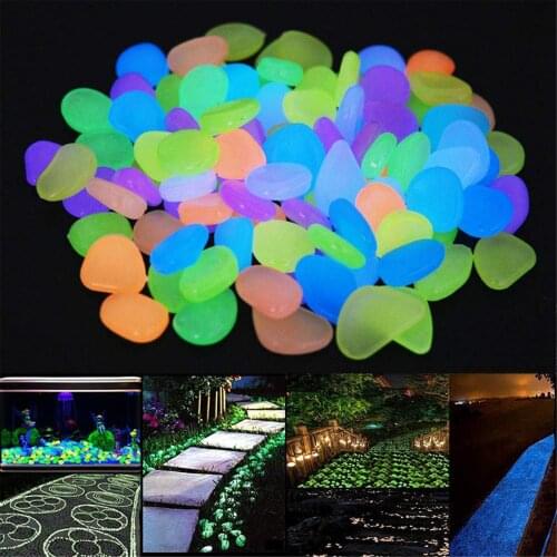 10pcs Glow in the Dark Garden Pebbles Glow Stones Rocks for Walkways Garden Path Patio Lawn Garden Yard Decor Luminous Stones