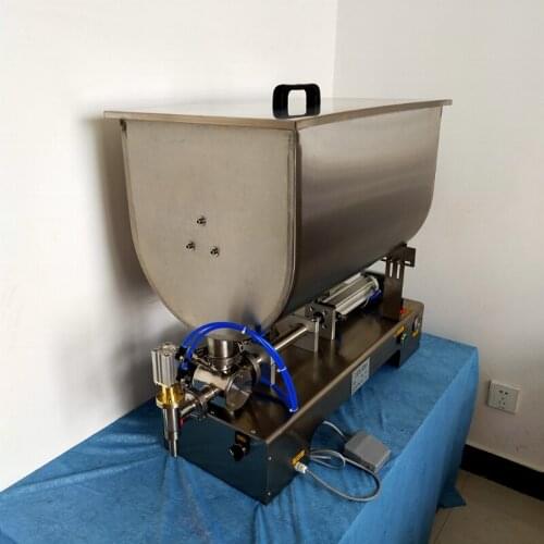 110V220V Single Head U Type Paste Filling Machine Pneumatic Milk Olive oil Filling machine 20W with stirring function