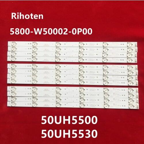 12 pieces/set 490mm LED backlight strip for 50UH5500 50UH5530 5835-W50002-2P00 5800-W50002-0P00 6P10 2P00 6P00 APT-LB14023