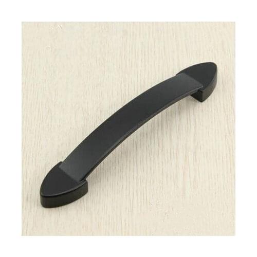 128mm modern simple black furniture decoration hardware handle black kitchen cabinet handle 5" dresser cupboard door pulls knob