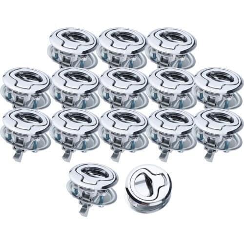15x Marine Stainless Steel Flush Door Pull Locker Hatch Latch Lift Handle Flush Latch RV Yacht Boat Door Cabinet Lock Latch
