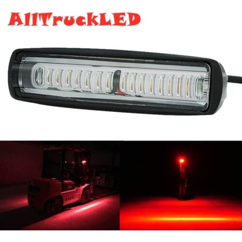 1x 10V-80V 15LED 30W LED Forklift Light Red Flood Beam Forktruck Red Danger Zone Forklift Truck Warning Lamp For linde Hyster