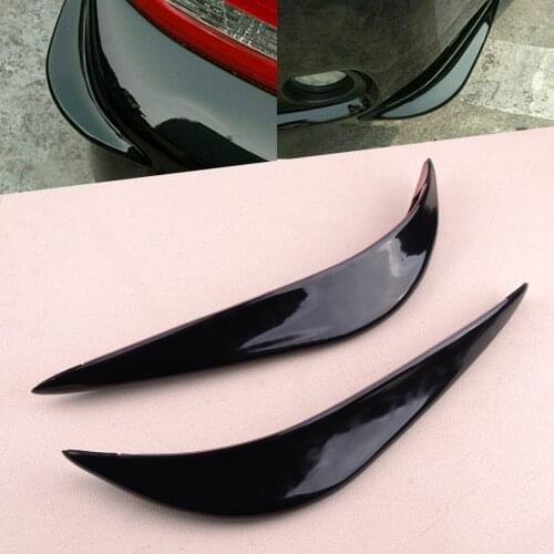 2Pcs Black Auto Car Accessories Streamlined Bumper Corner Guard Anti Scratch Protector Sticker Cover