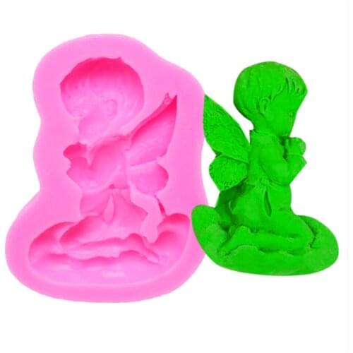 3D Angel Baby Form Natural Soap Handmade Soap Maker Cake Mold Silicone Mold Chocolate Fondant Cake Decorating Tools Kitchen