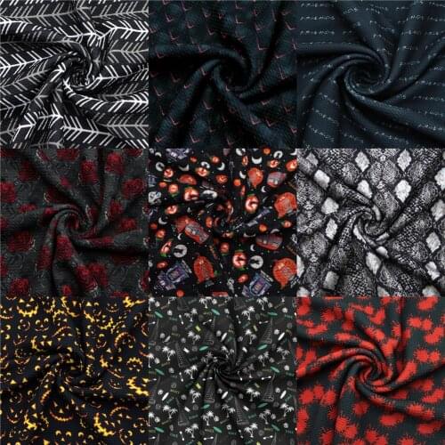 50*145cm Black Series Halloween Bullet Textured Liverpool Fabric for Tissue Kids Patchwork Cloth DIY Sewing Quilting,1Yc15174