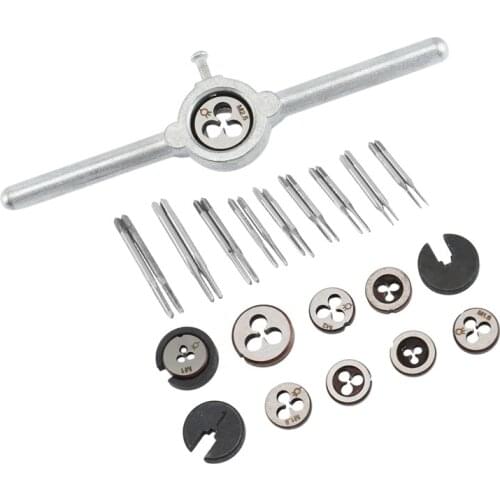 ABSF Tap Die Set 30Pcs M1-M2.5 Metric Thread Tap and Die Screw Tap Die Wrench Threading Tools, Metric Tap and Die Set