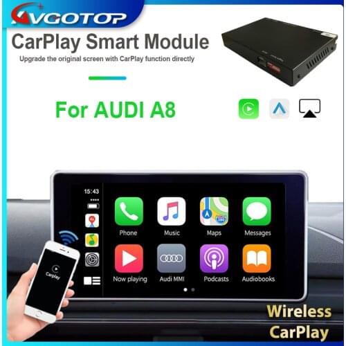 AVGOTOP Wireless Carplay For AUDI- A8 2012-2018 OEM Screen Upgrade MMI system multimedia Andriod Auto Smart Module