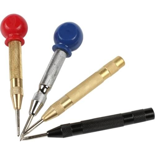 5'' Automatic Centre Punch Wood rotating automatic center Pin Punch Strike Spring Loaded Marking Starting Holes Tool Chisel