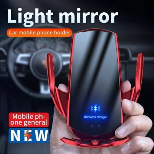 Automatic Clamping 10W Wireless Charger Car Phone Holder Smart Infrared Sensor For iPhone 12 11 Pro Max Huawei Xiaomi Redmi
