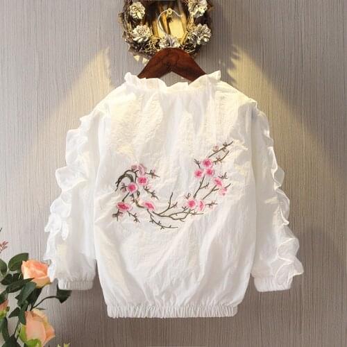 Children Girls Jackets Cool Kid Long Sleeves sunwear Coat summer air jacket Kids spring autumn baseball Outerwear Clothes Hot