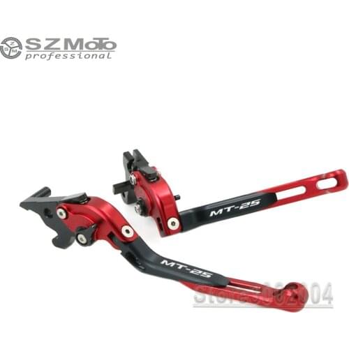 For YAMAHA MT-25 MT25 MT 25 2015-2018 Aluminum Motorcycle Folding Extendable Adjustable Brakes Clutch Levers With LOGO CNC