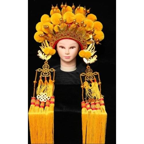 Drama opera queens crown bride headdress phoenix coronet chinese ancient style hat cosplay performance head wear for princess