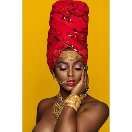 JMINE Div 5D african american Woman lady Full Diamond Painting cross stitch kits art Portrait 3D paint by diamonds