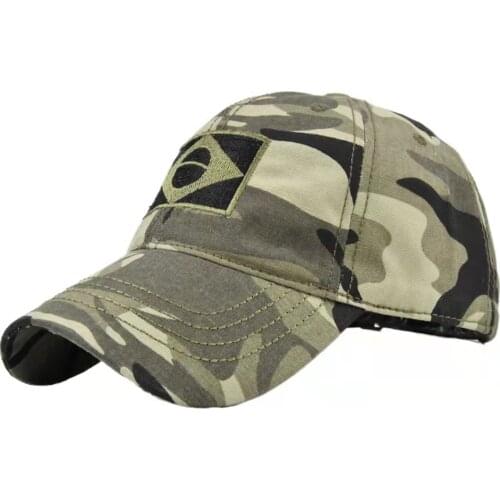 Army Camouflage Male Baseball Cap Men Embroidered Brazil Flag Cap Outdoor Snapback Sports Tactical Dad Hat Hunting Hat Casquette