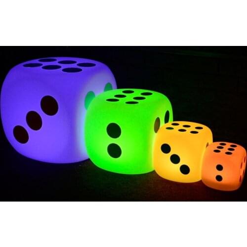 Creative craps LED night light waterproof cube chair 15cm 20cm 30cm Rechargeable bar lamp fixtures cafe KTV store decor lighting