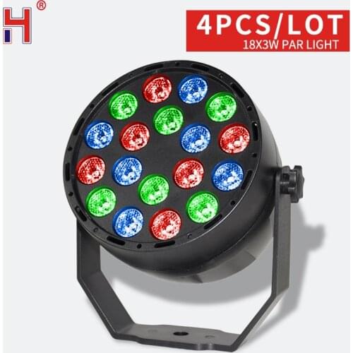 18X3W Mini Disco Light RGB Flat Par Led Dmx512 Lyre Led Wash Stage Dj Equipment
