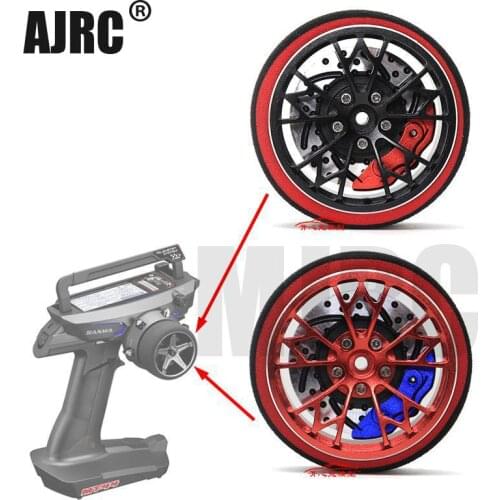 MJRC Black Red Metal remote control handwheel for SANWA MT4 MT4S M11X M11 MX-V