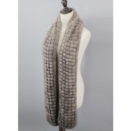 Fashion Genuine Real Mink Fur Hand Sew Women Luxury Party Boa Scarf Muffler Shawl Wraps Nice Quality