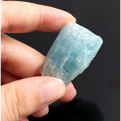 1PC Natural Translucent Aquamarine Semi-precious Stone Gems Crystals Mineral Specimen Diy Healing Home Decor