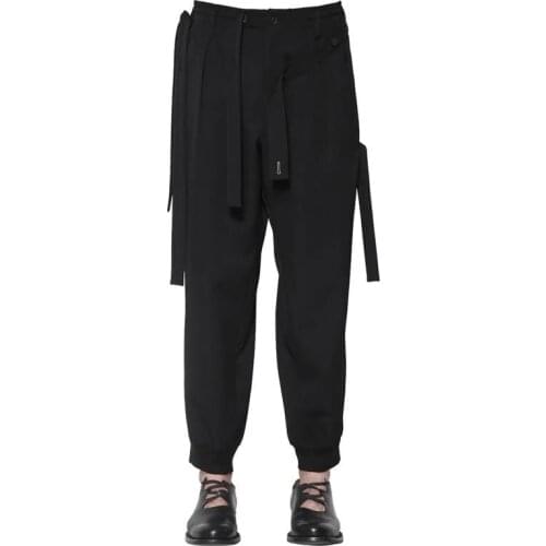 Streamer casual pants, baggy pants, crotch pants, loose and thin