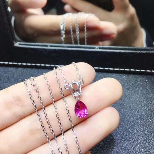 Pink Topaz Natural And Real Pink Topaz pendant Necklace Natural real Topaz 925 sterling silver Pendant