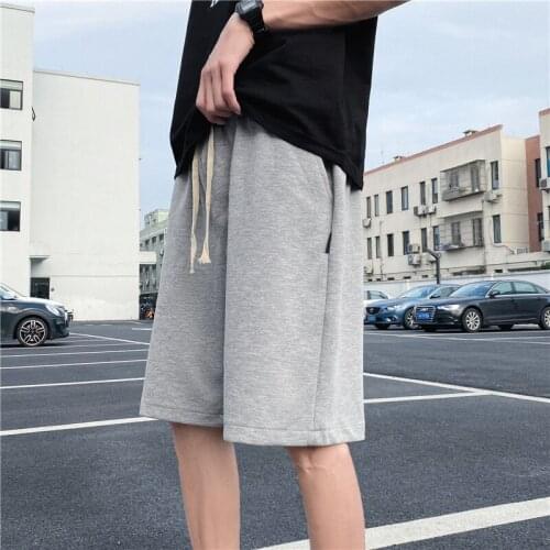 Wide Leg Drawstring Shorts Mens Large Size M-5Xl Summer Black Gray White Shorts Mens Fashion Casual Shorts Men Streetwear Loose