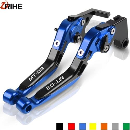 For Yamaha MT03 MT-03 mt03 2005 2006 Motorcycle Aluminum Folding Adjustable Extendable Brake Clutch Levers Accessory MT 03 Logo