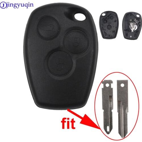 10pcs/lot 3 Buttons Replacement Car Remote Key Shell Case Cover For Renault Duster Modus Clio DACIA Logan Sandero Uncut Blade