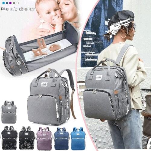 Diaper Bags Mummy Bag High Capacity Waterproof Fabric Nappy Backpack Changing Pad Hooks for Maternity Solid Color Nappy Bag
