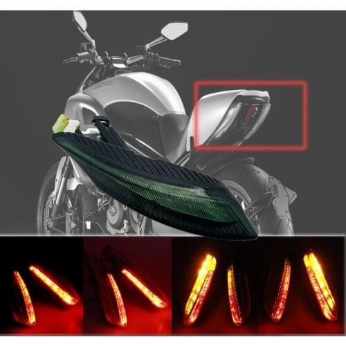 LED motorcycle tail light For Ducati Diavel Carbon 2011-2015 Panigale Brake Turn Signals Integrated