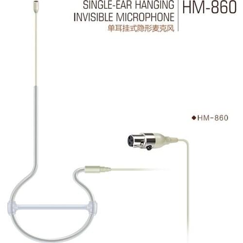 Takstar HM-860 headworn single-ear hanging invisible microphone omnidirectional polar patterns headset microphone