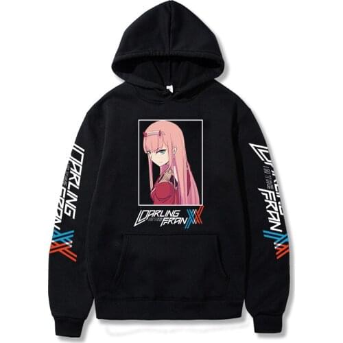 Anime Zero Two Print Sweatshirt Darling in the Franxx Hoodie Women Harajuku Pullover Men Winter Hoodies Oversized Unisex Hoodies
