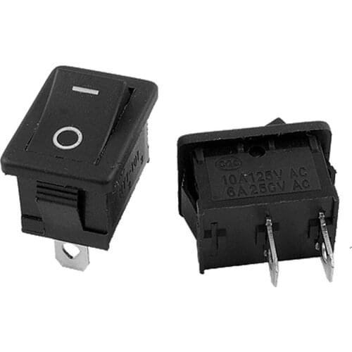 Top quality 10 Pcs AC 6A/250V 10A/125V 2 Solder Lug On/Off Mini Boat Rocker Switch