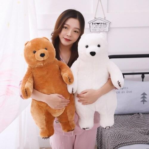 1pc 60CM Kawaii Standing Brown Bear Plush Toy Soft Stuffed Cartoon Bear Pillow Sleep Accompany Doll Birthday Gifts for Children