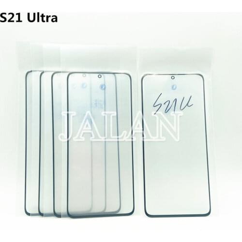 5pcs S21 Ultra Front glass panel for Samsung LCD damaged touchscreen outer glass replacement repair